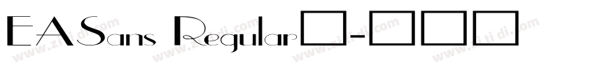 EASans Regular◆字体转换